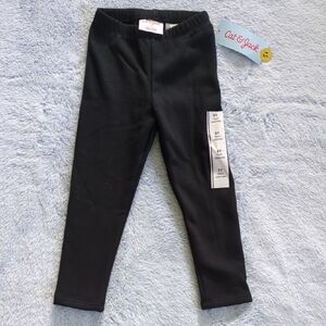 NWT 2T Cat and Jack Cozy Leggings Sweatpants Black